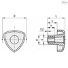 Elesa Threaded pass-through hole, with cap, VTR.40-C2-B-M6-C3 VTR-B